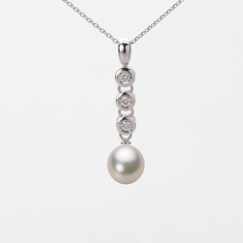 7.0mm アコヤ真珠ペンダント （シャンパンホワイト）