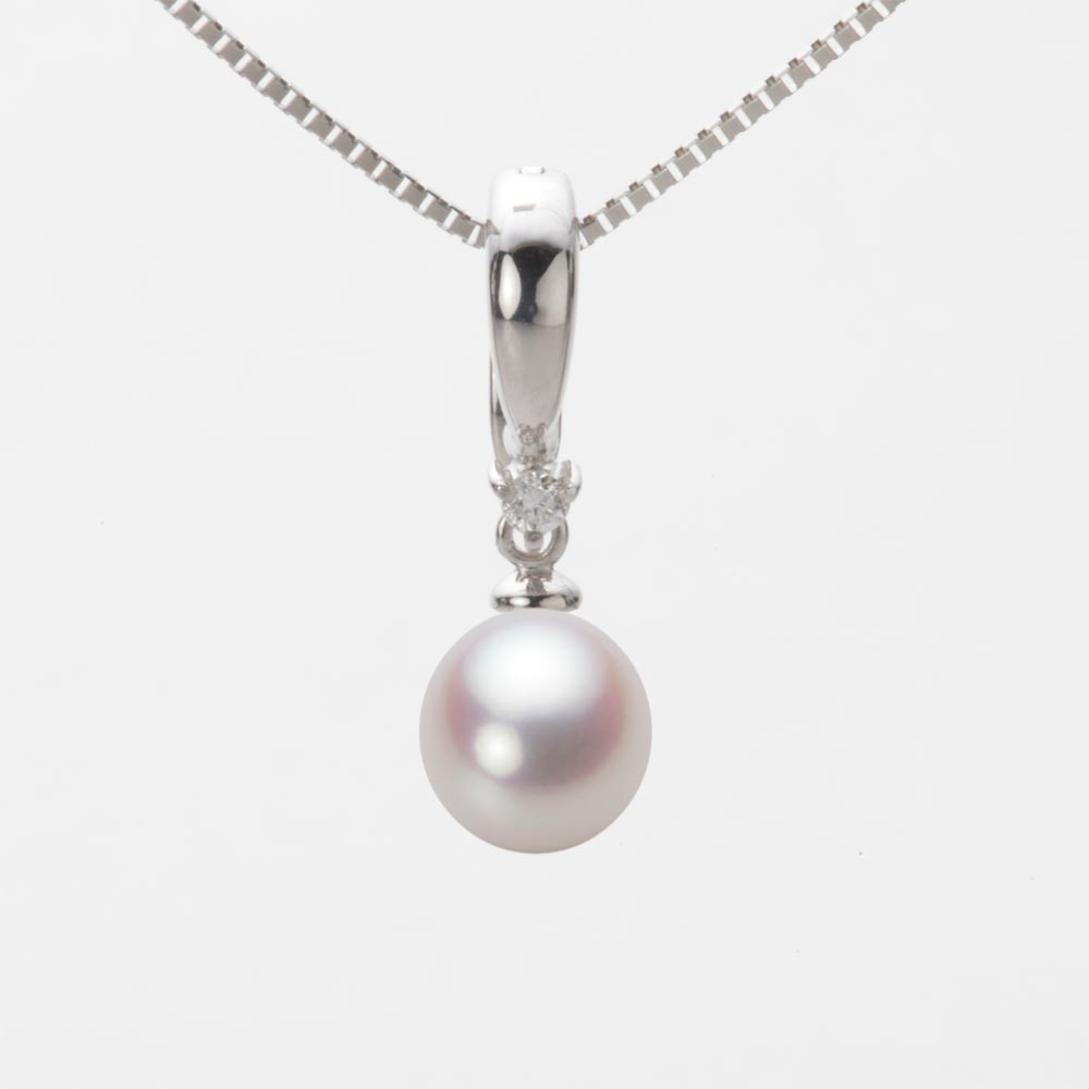 7.0mm アコヤ真珠ペンダント （ホワイトピンク・ロゼ）