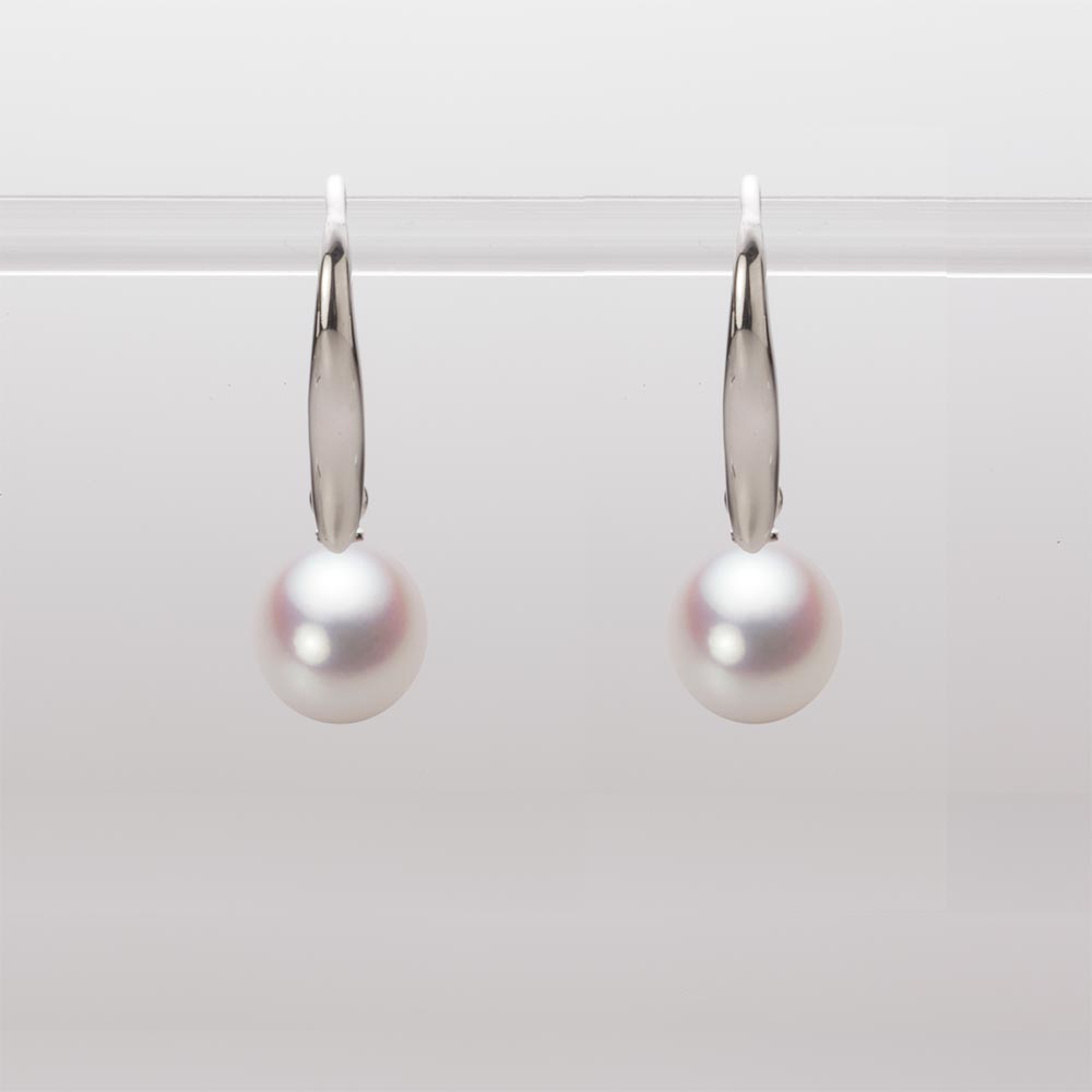 7.0mm アコヤ真珠ピアス （ホワイトピンク・ロゼ）