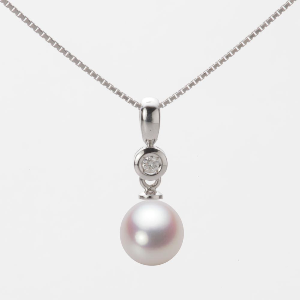 7.0mm アコヤ真珠ペンダント （ホワイトピンク・ロゼ）