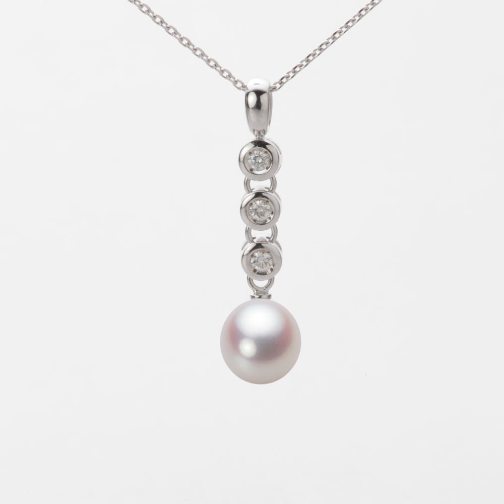 7.0mm アコヤ真珠ペンダント （ホワイトピンク・ロゼ）