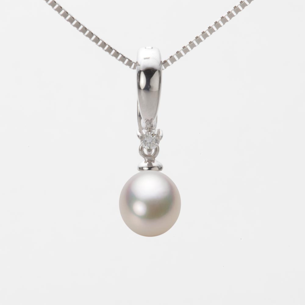 7.0mm アコヤ真珠ペンダント （シャンパンホワイト）