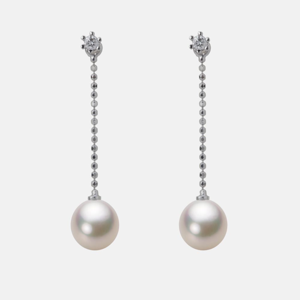 7.0mm アコヤ真珠ピアス （シャンパンホワイト）