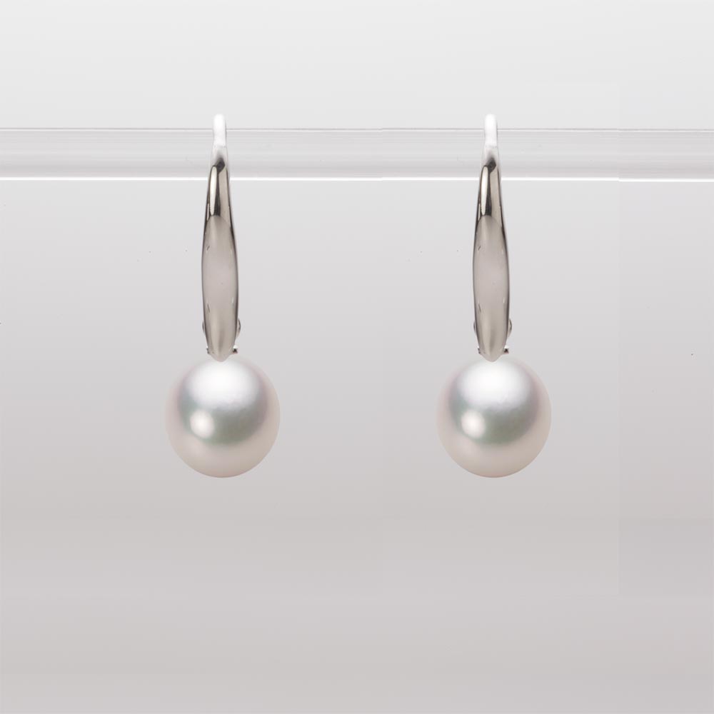 7.0mm アコヤ真珠ピアス （ホワイトピンク・マリン）