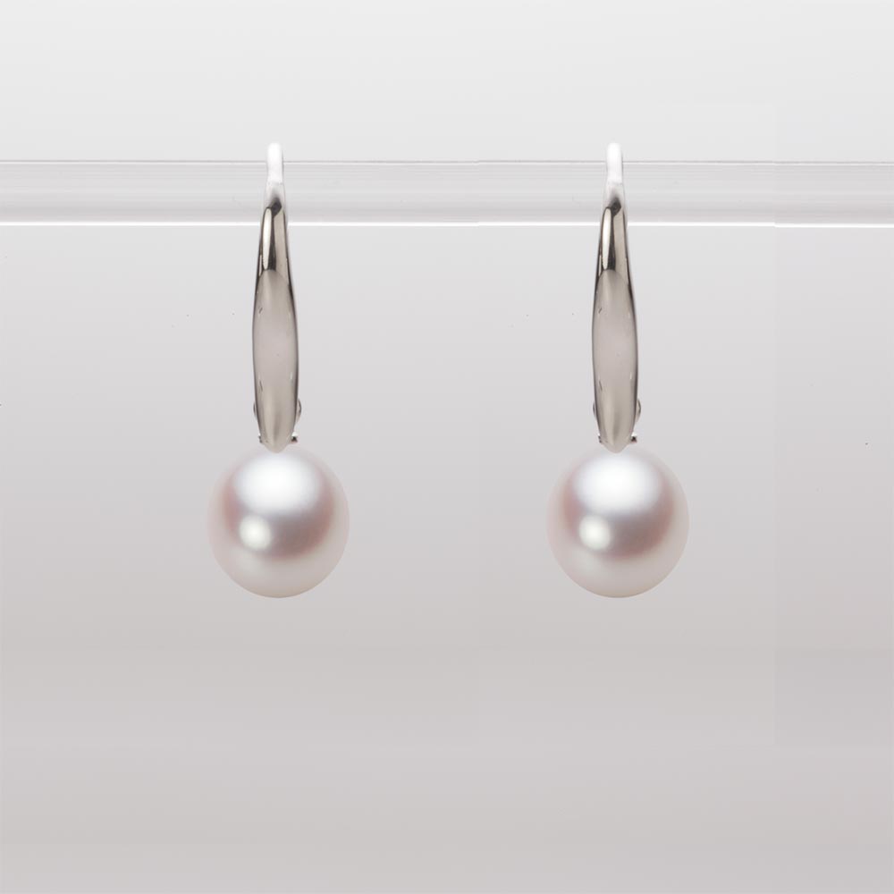 7.0mm アコヤ真珠ピアス （ホワイトピンク・ロゼ）