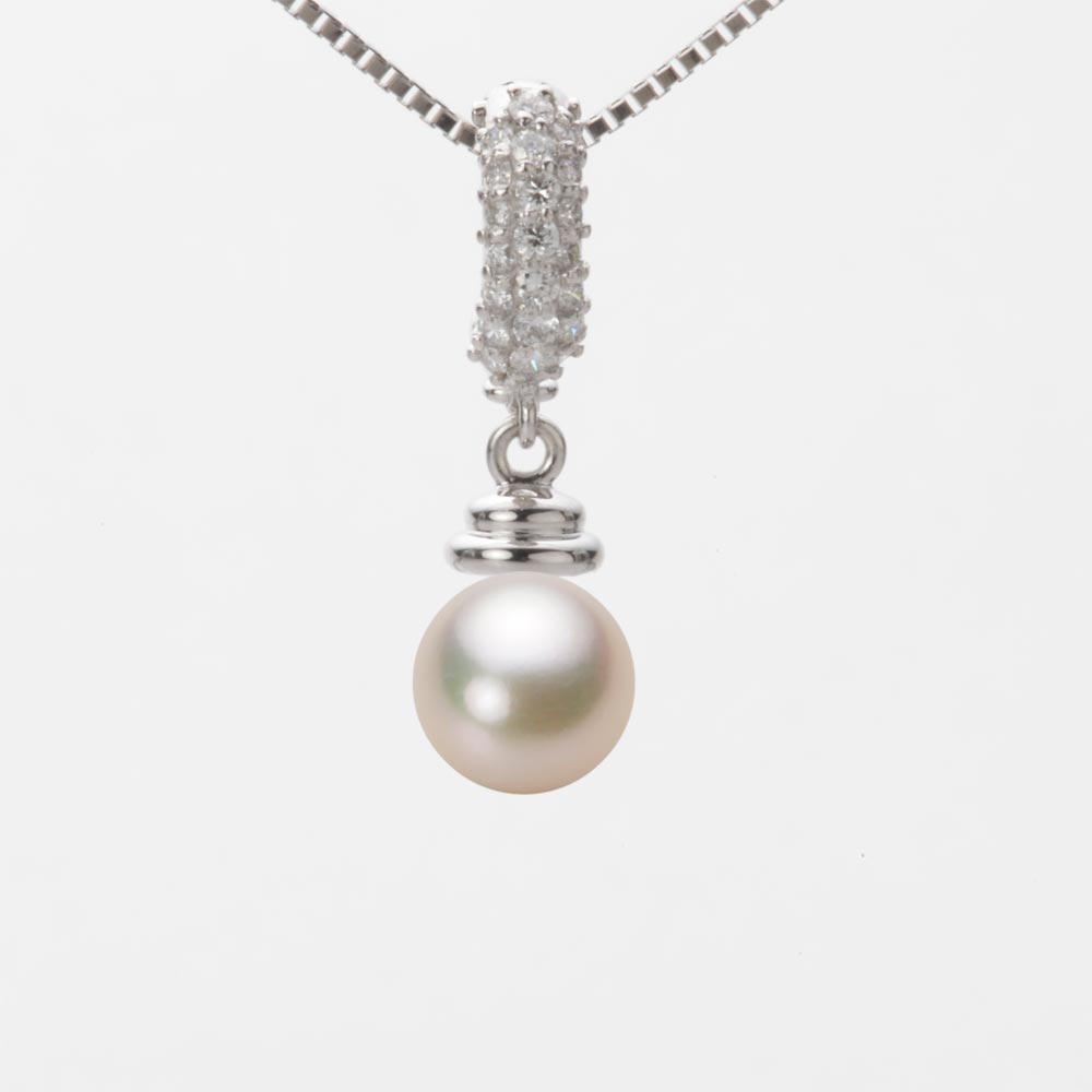 7.0mmアコヤ真珠ペンダント（シャンパンゴールド）