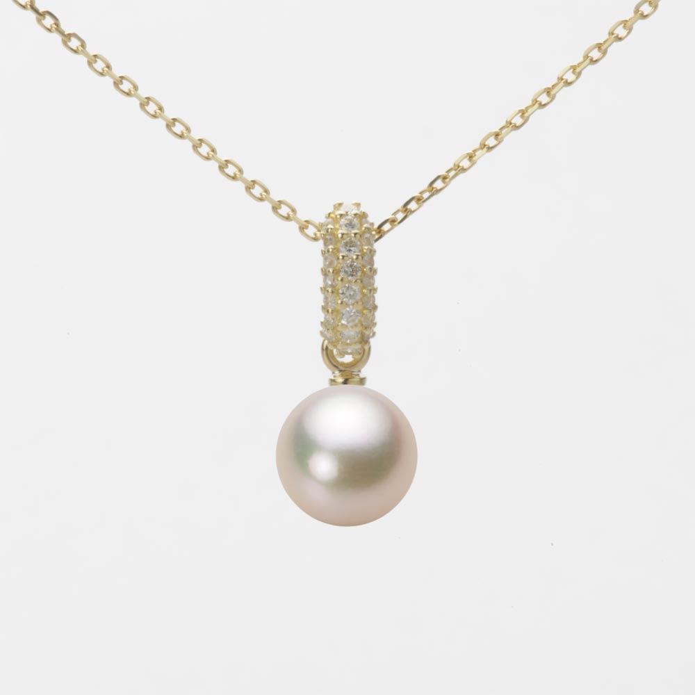 7.0mmアコヤ真珠ペンダント（シャンパンゴールド）