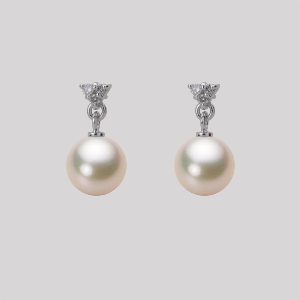 7.0mmアコヤ真珠ピアス（シャンパンゴールド）