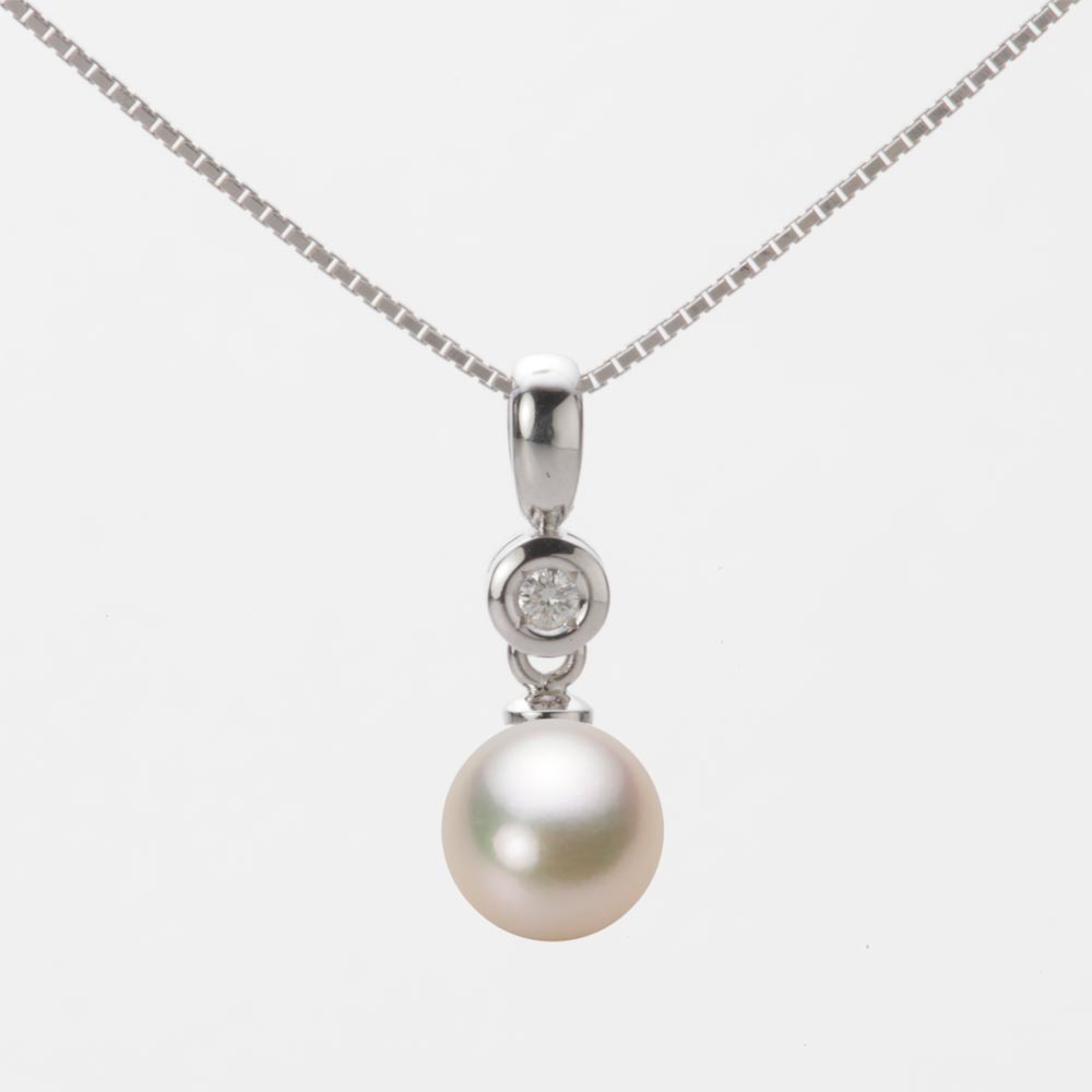 7.0mmアコヤ真珠ペンダント（シャンパンゴールド）