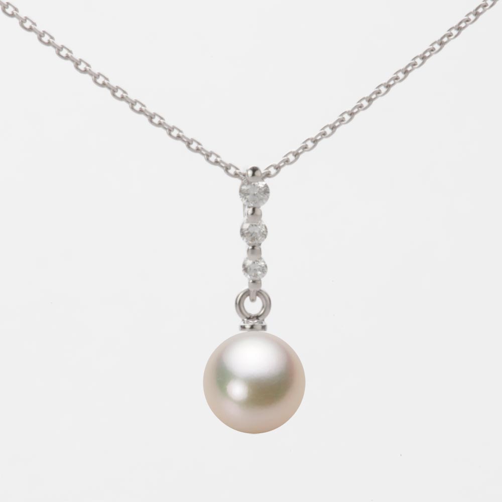 7.0mmアコヤ真珠ペンダント（シャンパンゴールド）