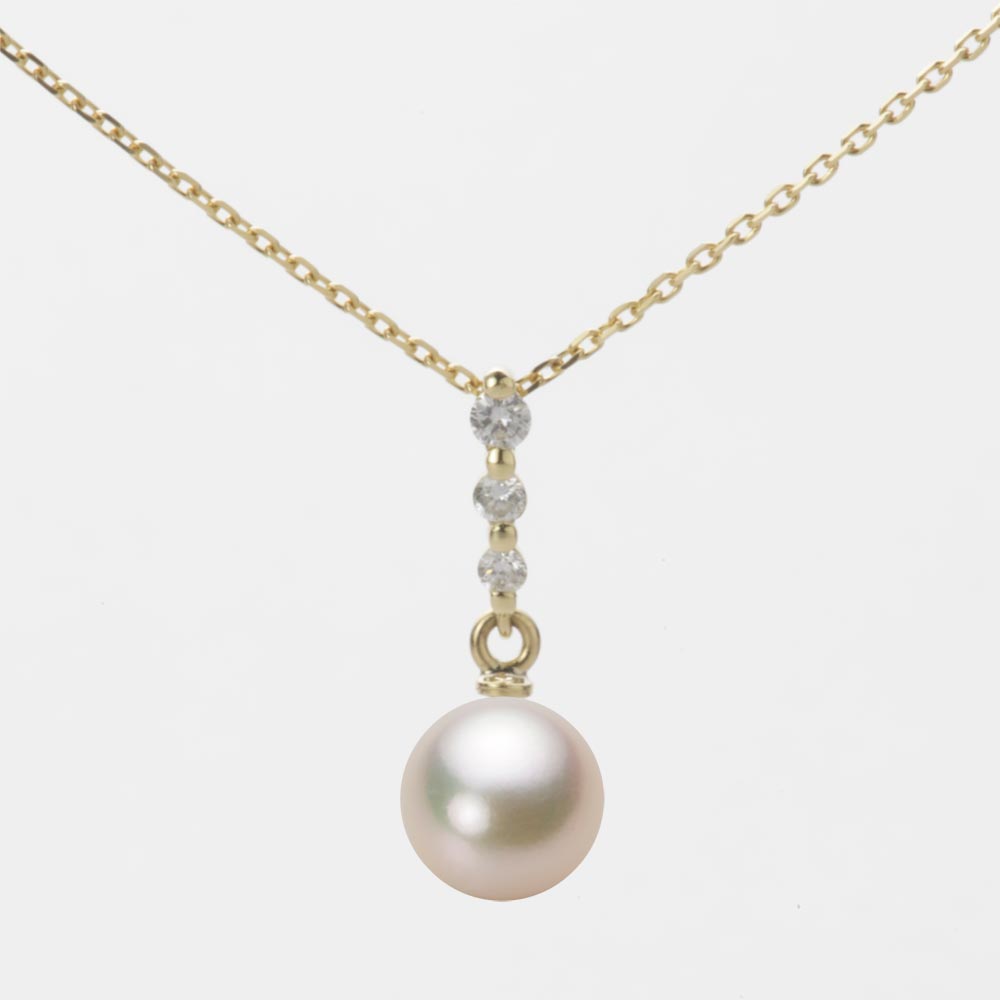 7.0mmアコヤ真珠ペンダント（シャンパンゴールド）