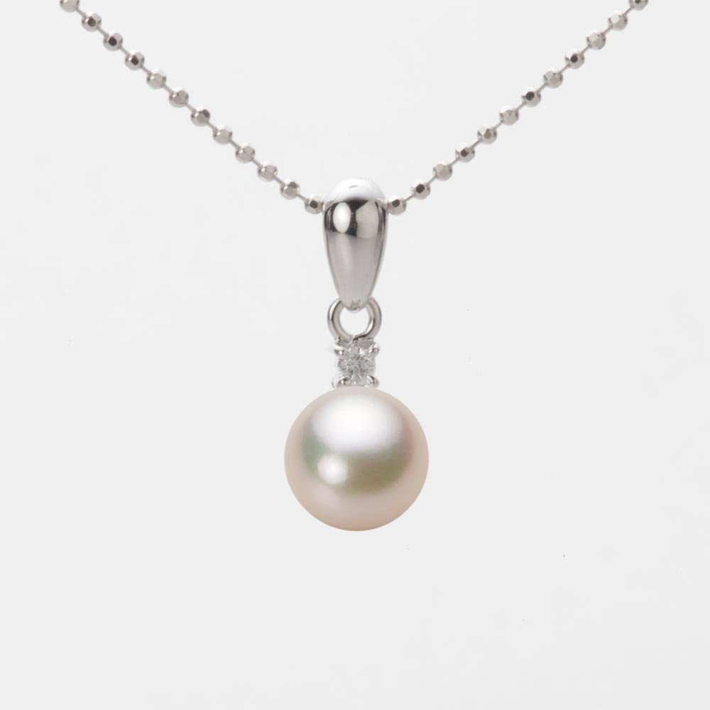 7.0mmアコヤ真珠ペンダント（シャンパンゴールド）