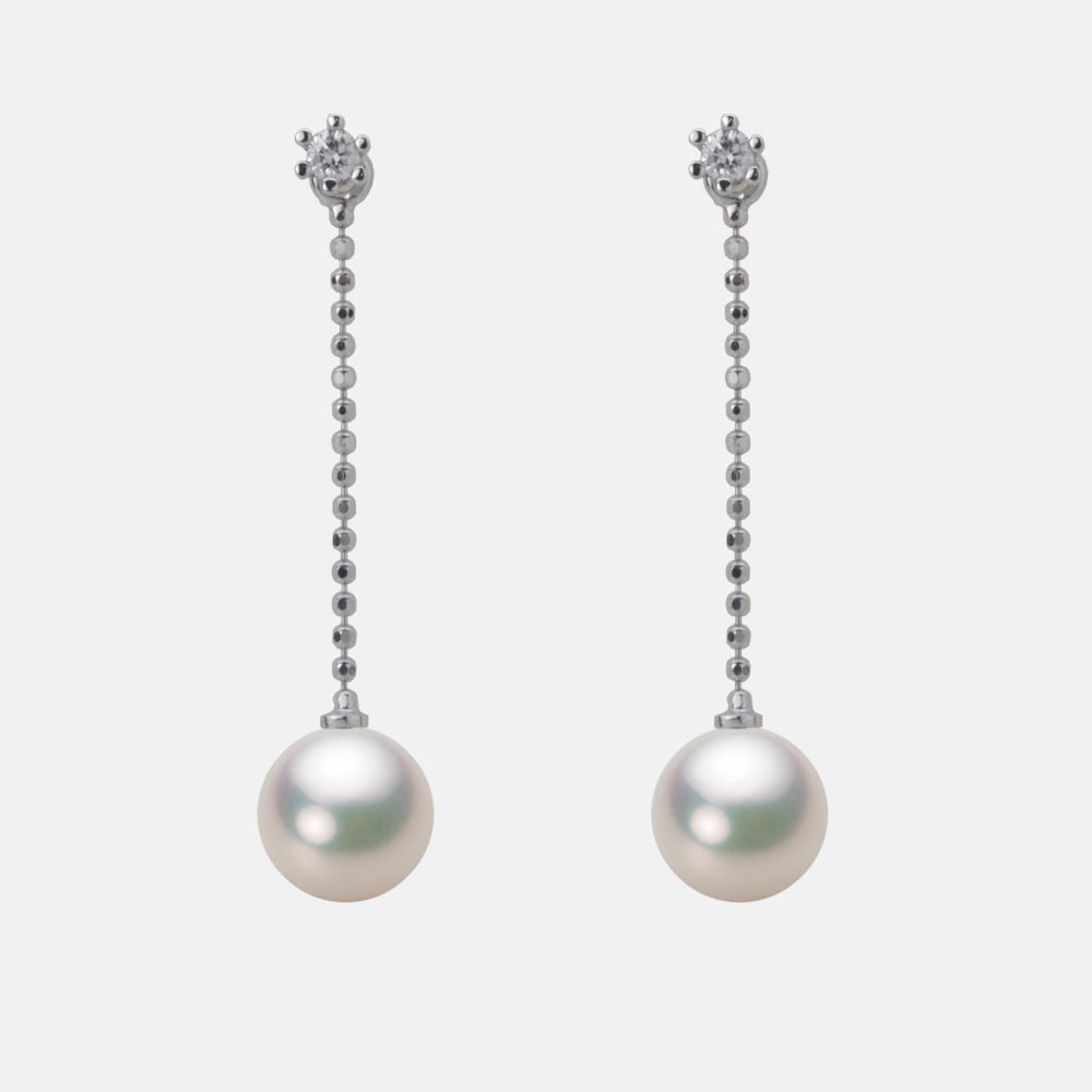 7.0mmアコヤ真珠ピアス（シャンパンホワイト）