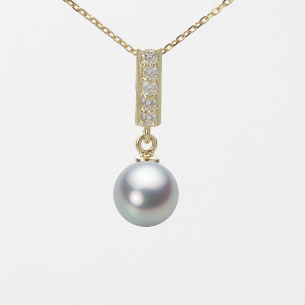 7.0mmアコヤ真珠ペンダント（シルバーグレー）