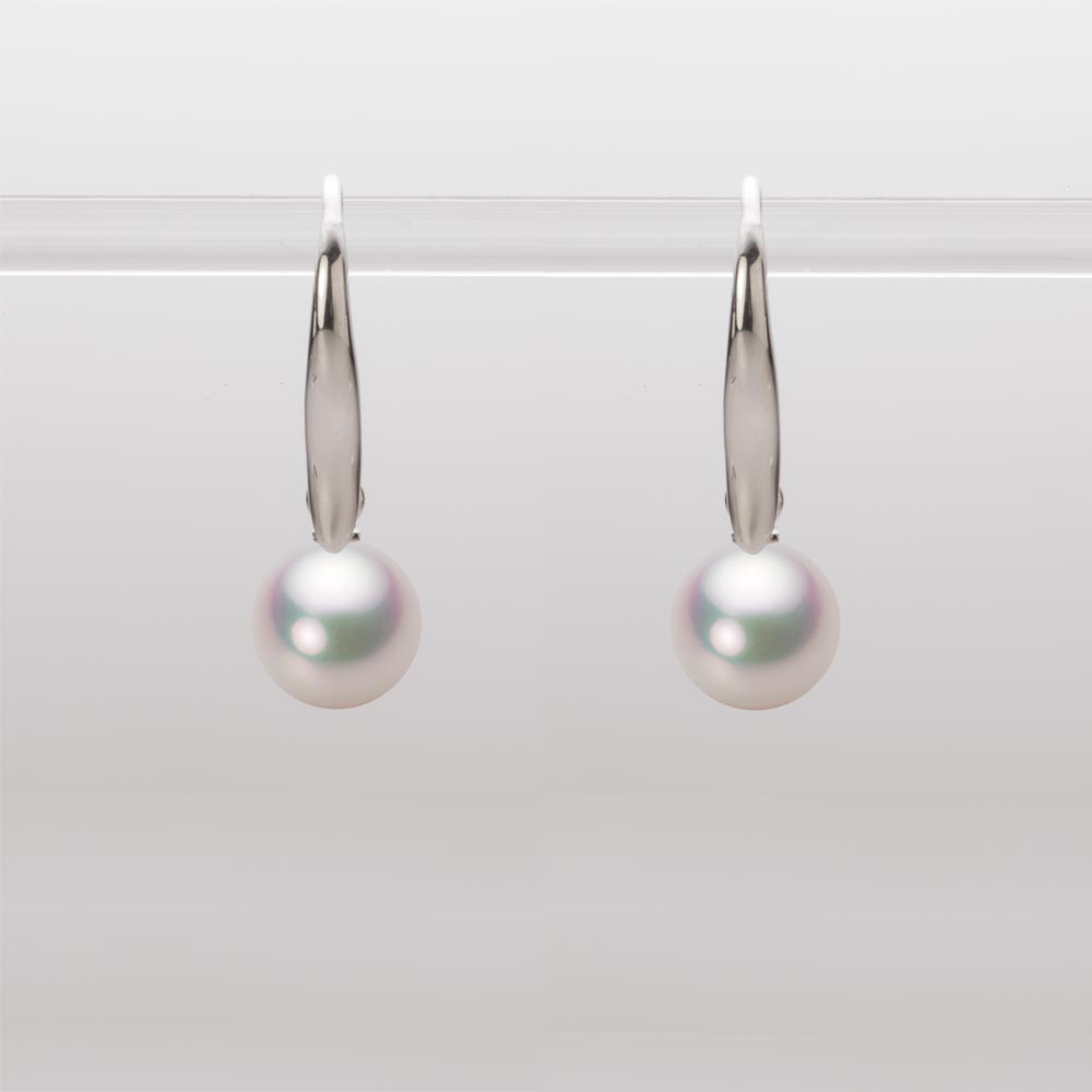 7.0mmアコヤ真珠ピアス（ホワイトピンク・マリン）
