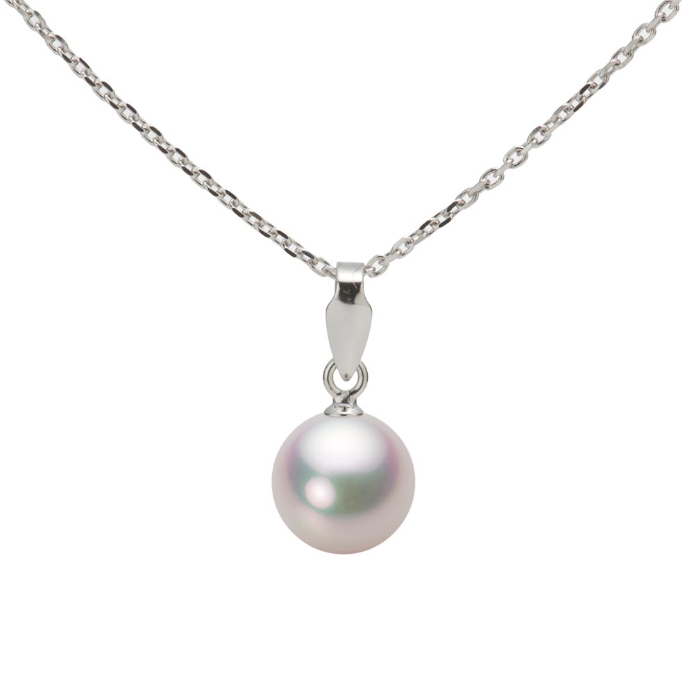 7.0mmアコヤ真珠ペンダント （ホワイトピンク・マリン）
