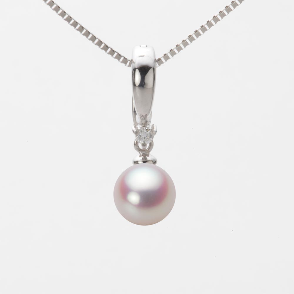7.0mmアコヤ真珠ペンダント（ホワイトピンク・ロゼ）