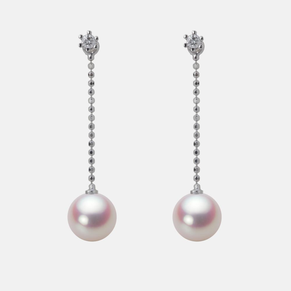 7.0mmアコヤ真珠ピアス（ホワイトピンク・ロゼ）