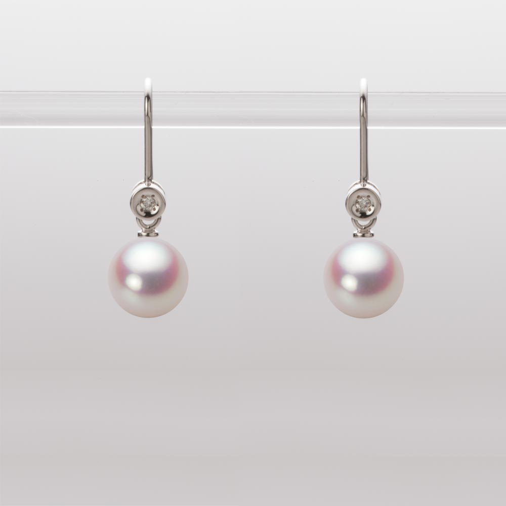 7.0mmアコヤ真珠ピアス（ホワイトピンク・ロゼ）