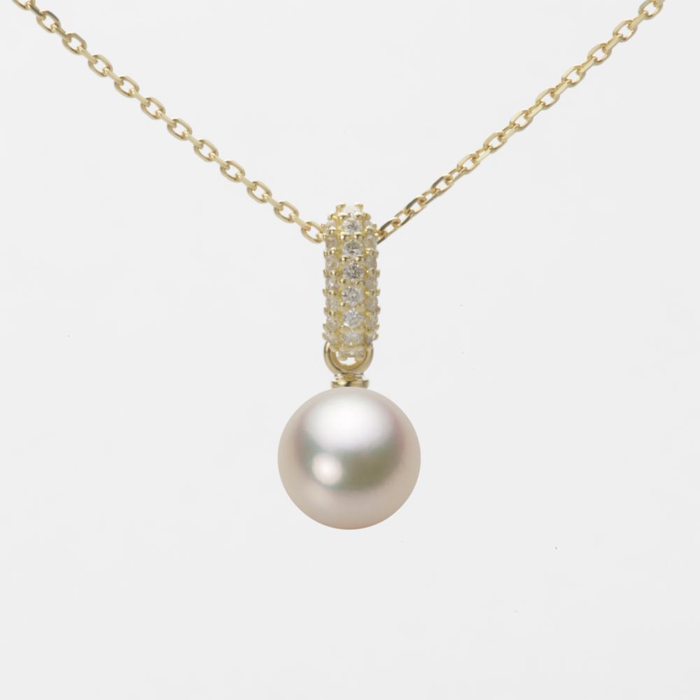 7.0mmアコヤ真珠ペンダント（シャンパンゴールド）