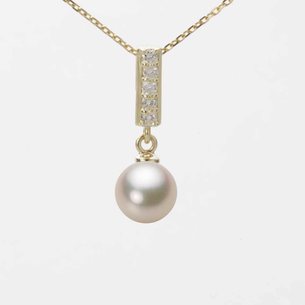 7.0mmアコヤ真珠ペンダント（シャンパンゴールド）