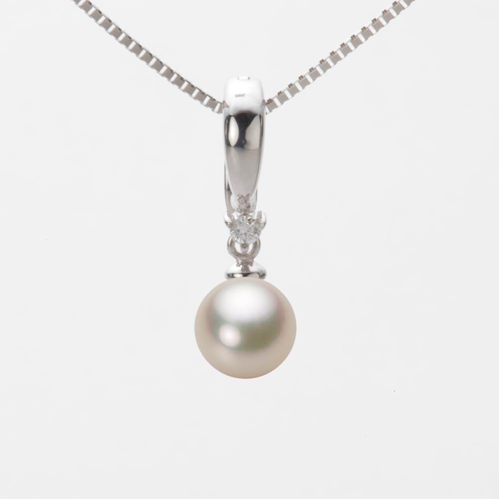 7.0mmアコヤ真珠ペンダント（シャンパンゴールド）