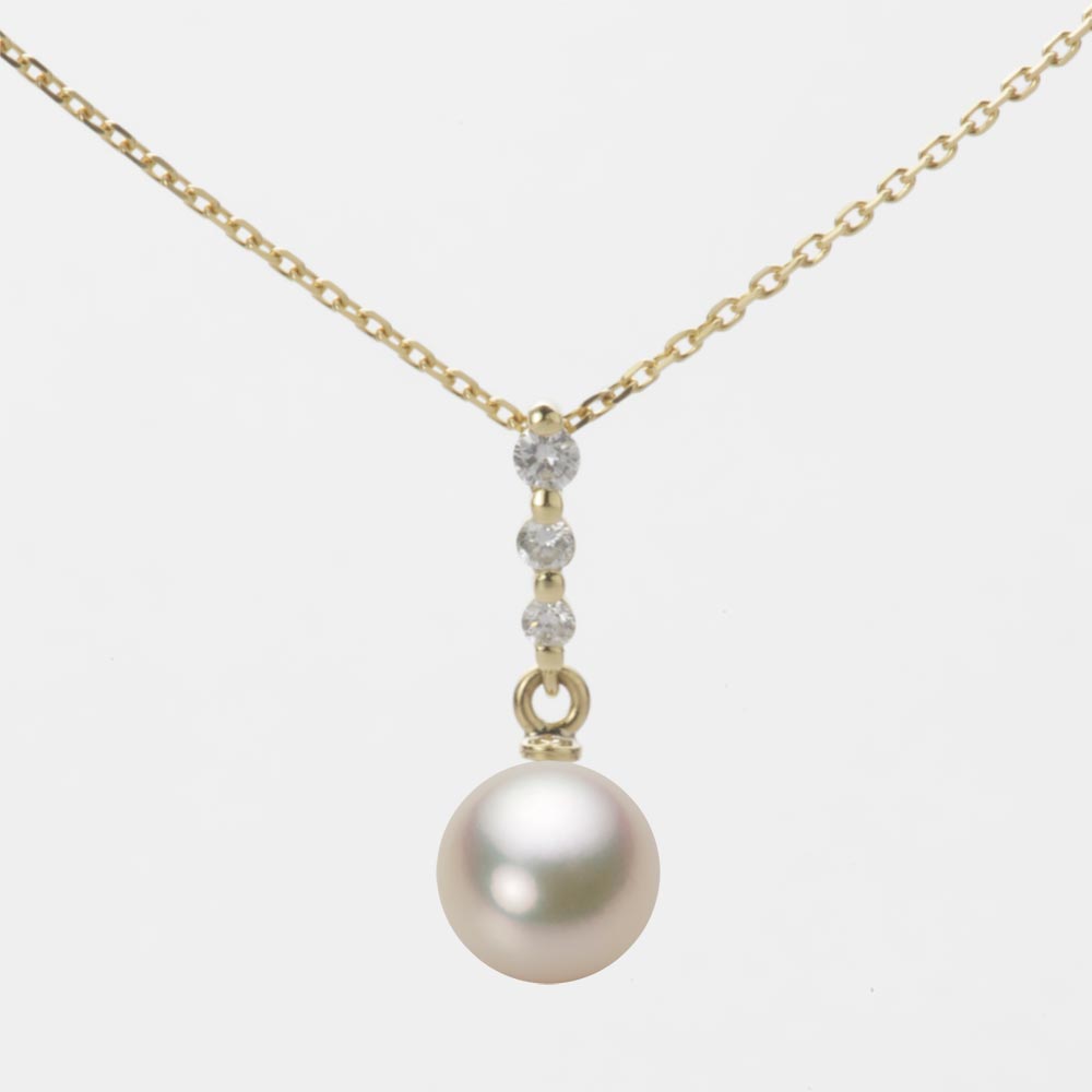 7.0mmアコヤ真珠ペンダント（シャンパンゴールド）