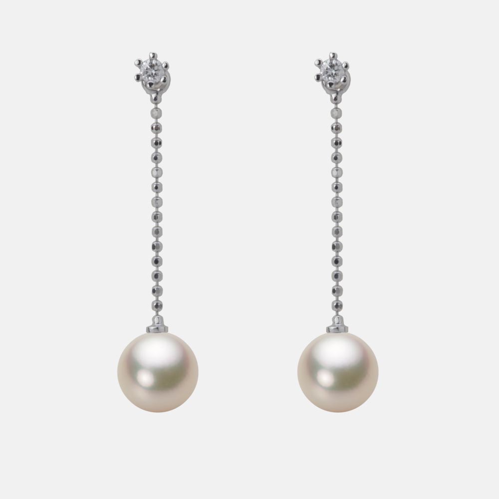 7.0mmアコヤ真珠ピアス（シャンパンゴールド）