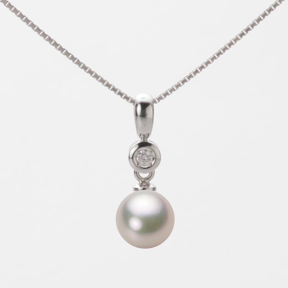 7.0mmアコヤ真珠ペンダント（シャンパンホワイト）