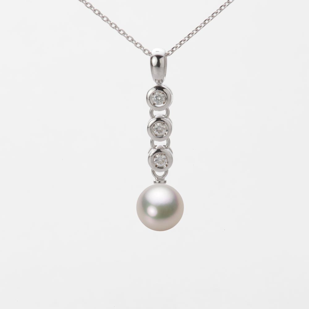 7.0mmアコヤ真珠ペンダント（シャンパンホワイト）