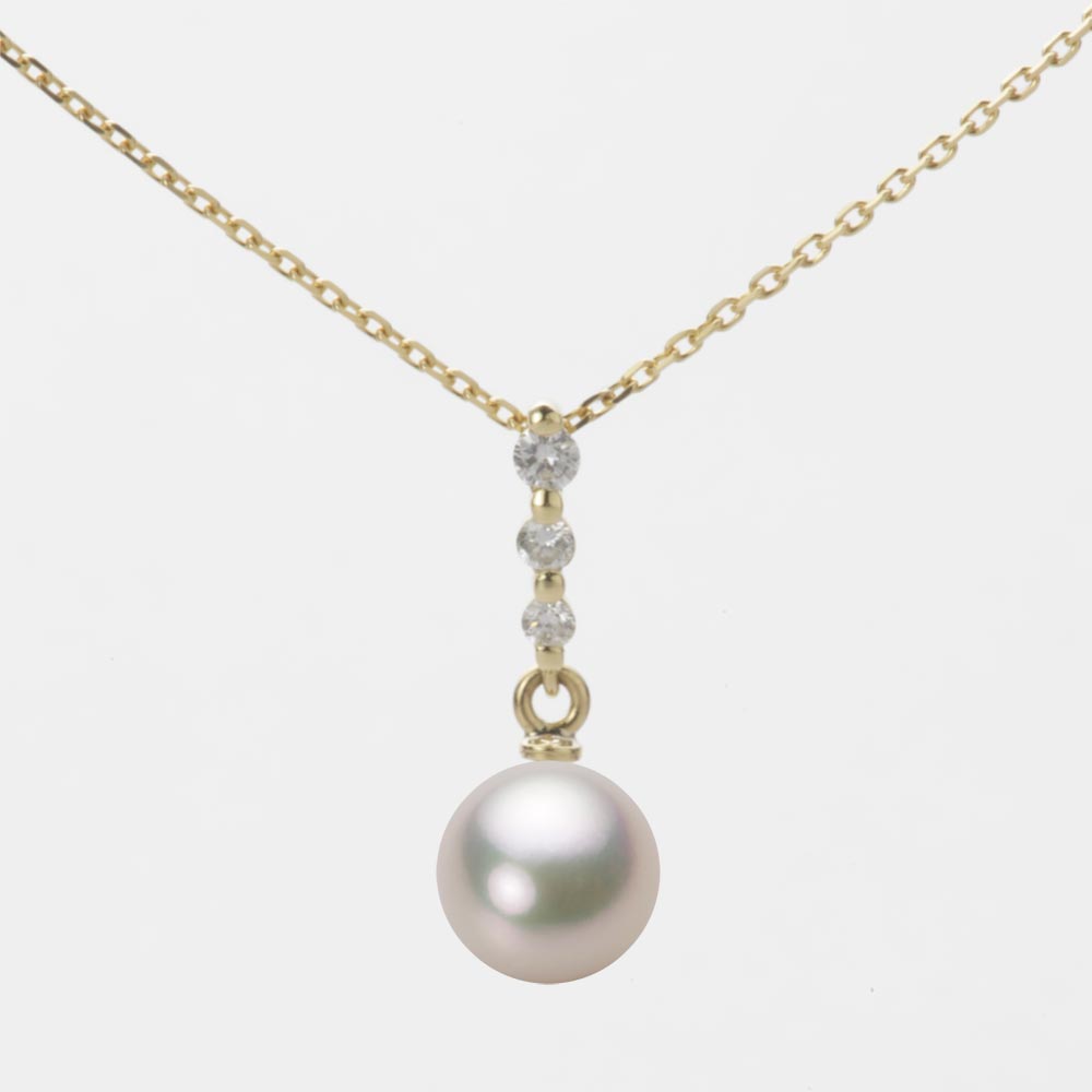 7.0mmアコヤ真珠ペンダント（シャンパンホワイト）