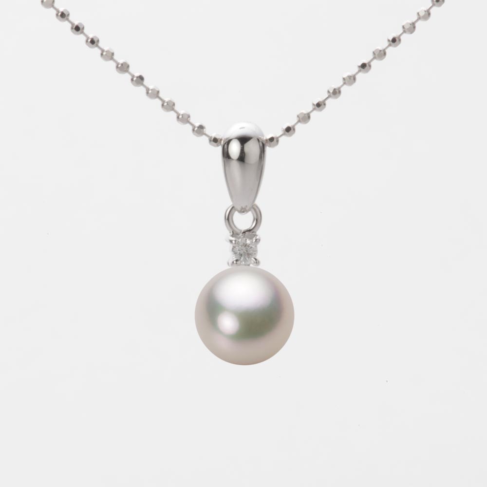 7.0mmアコヤ真珠ペンダント（シャンパンホワイト）