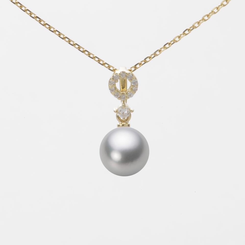 7.0mmアコヤ真珠ペンダント（シルバーグレー）