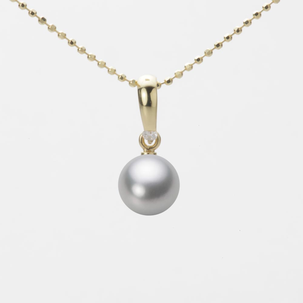 7.0mmアコヤ真珠ペンダント（シルバーグレー）