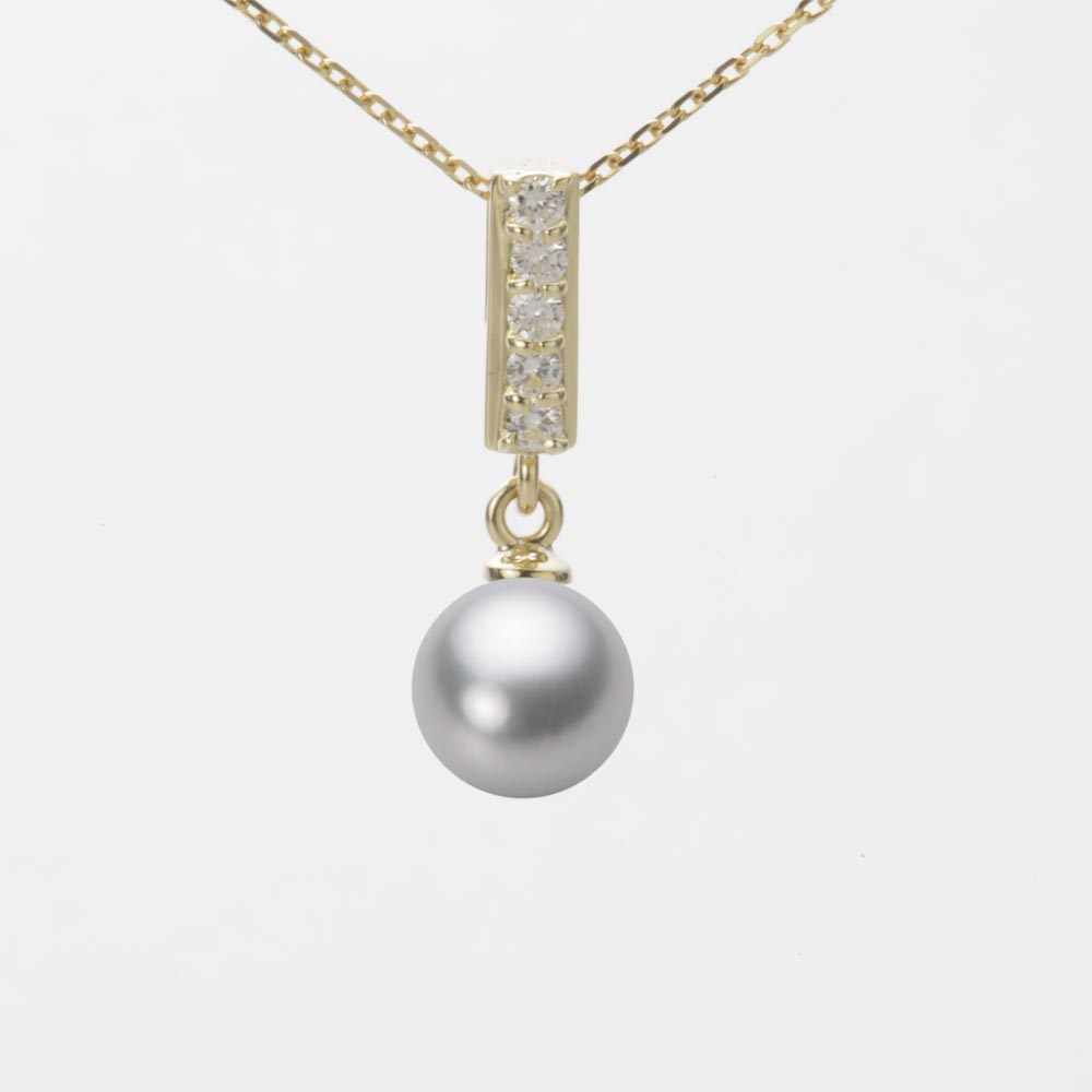 7.0mmアコヤ真珠ペンダント（シルバーグレー）