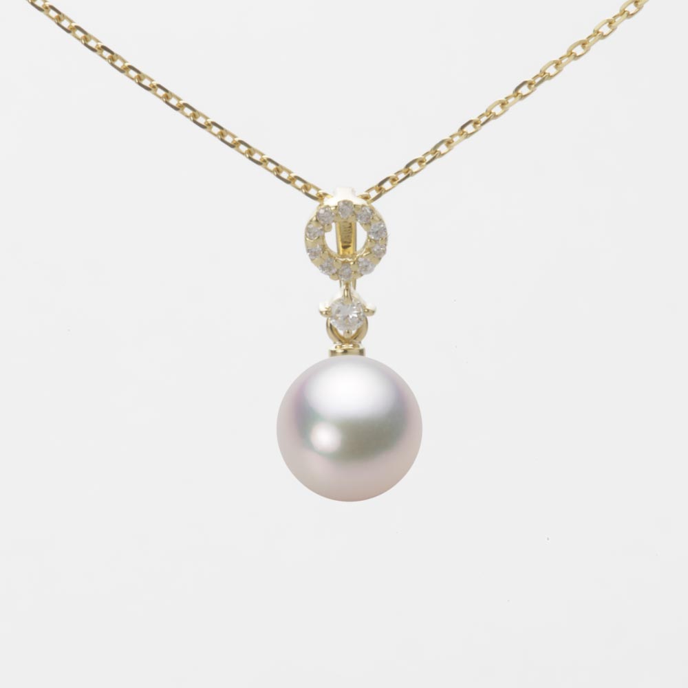 7.0mmアコヤ真珠ペンダント（ホワイトピンク・マリン）