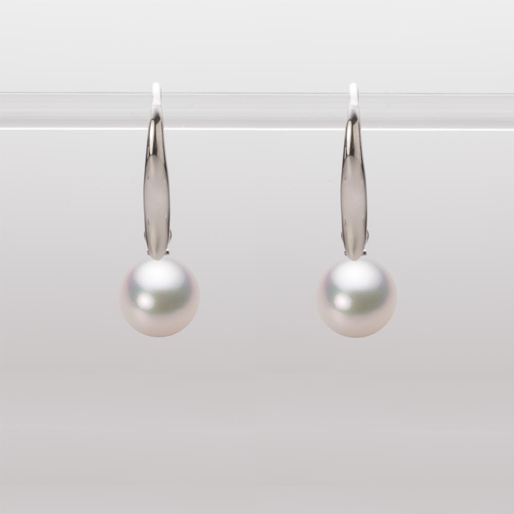 7.0mmアコヤ真珠ピアス（ホワイトピンク・マリン）