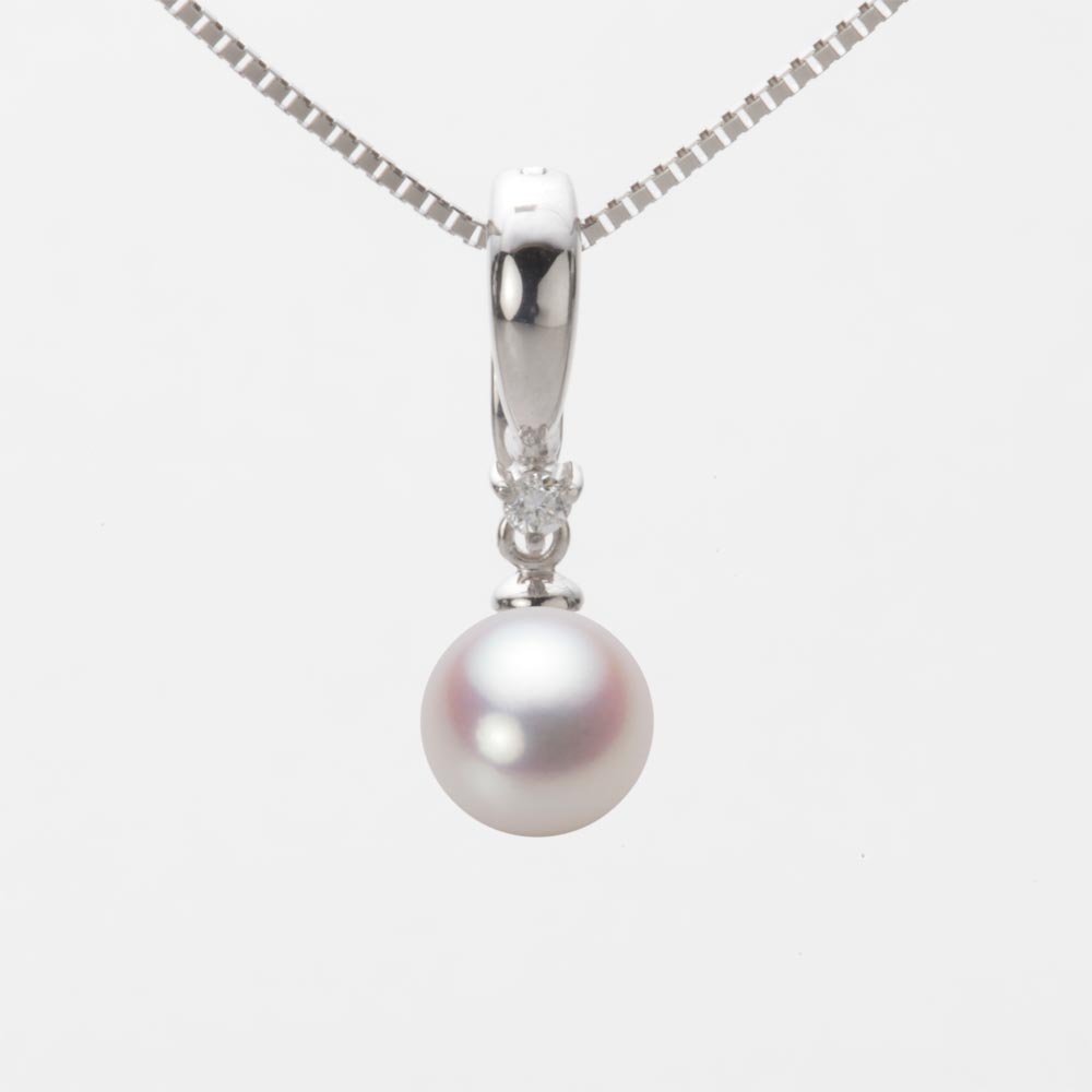 7.0mmアコヤ真珠ペンダント（ホワイトピンク・ロゼ）