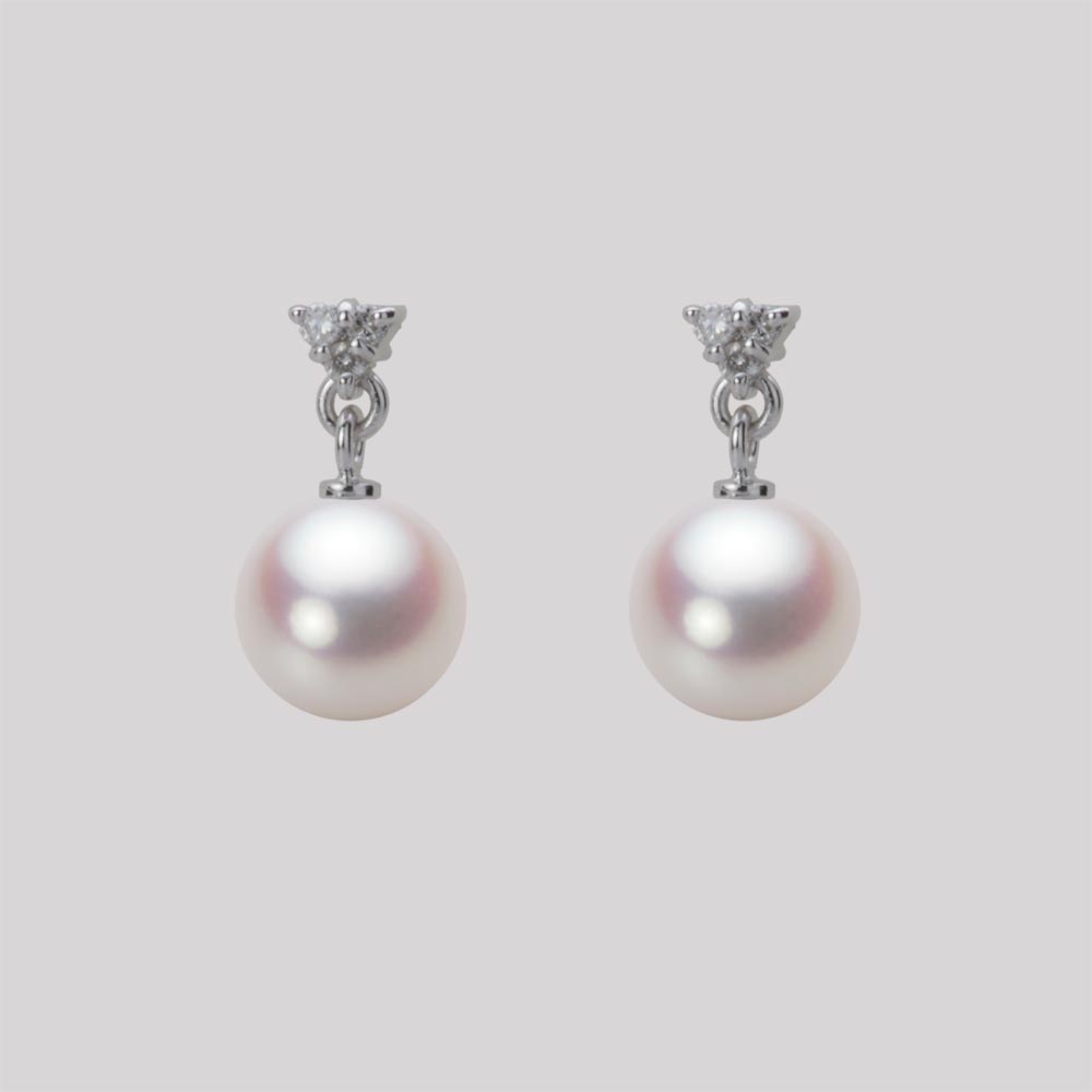 7.0mmアコヤ真珠ピアス（ホワイトピンク・ロゼ）