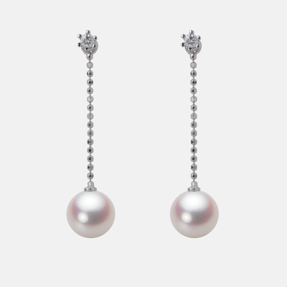 7.0mmアコヤ真珠ピアス（ホワイトピンク・ロゼ）