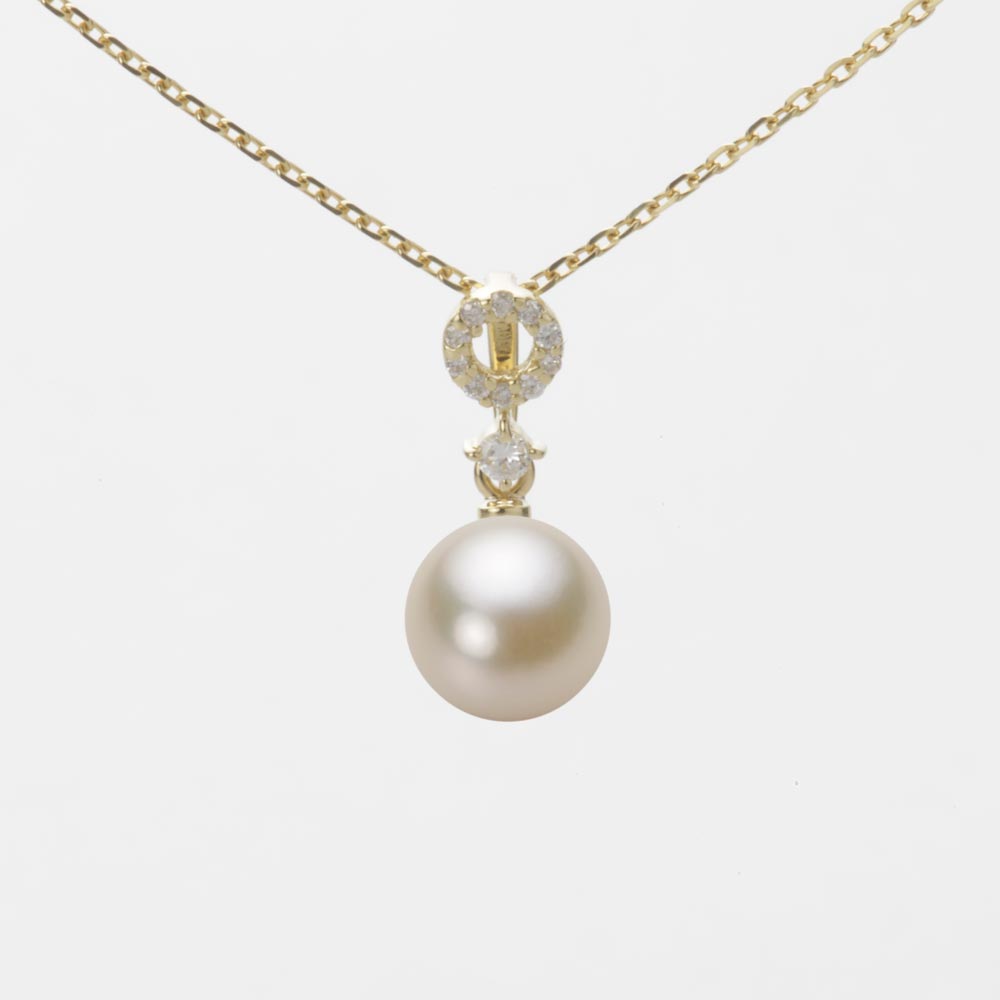 7.0mmアコヤ真珠ペンダント（シャンパンゴールド）