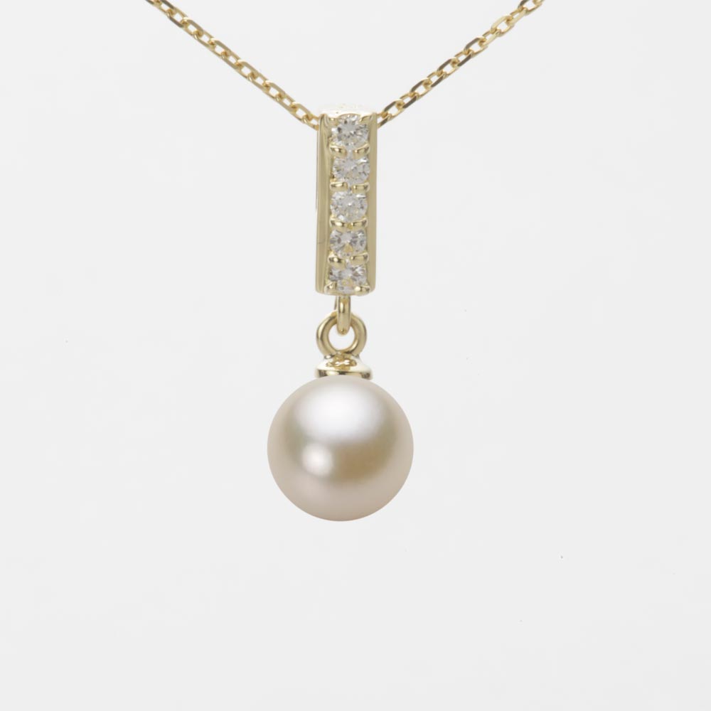 7.0mmアコヤ真珠ペンダント（シャンパンゴールド）