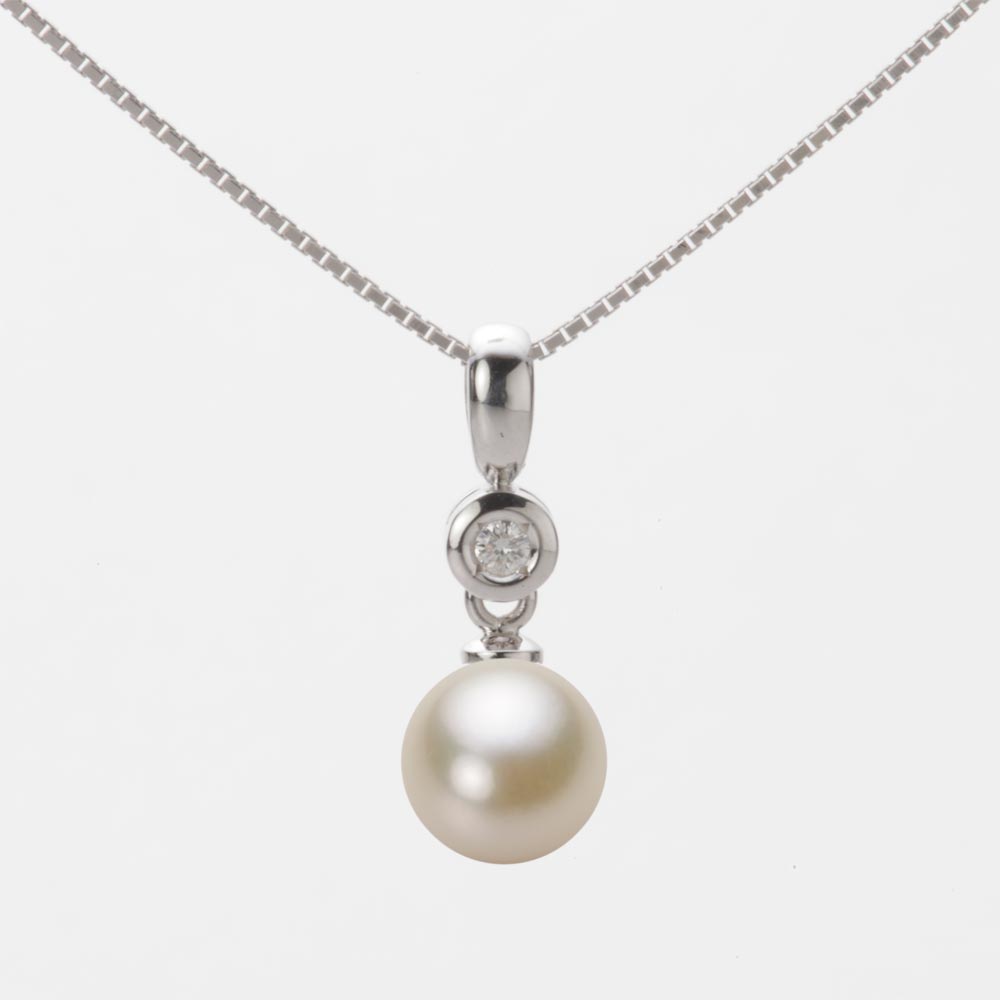 7.0mmアコヤ真珠ペンダント（シャンパンゴールド）