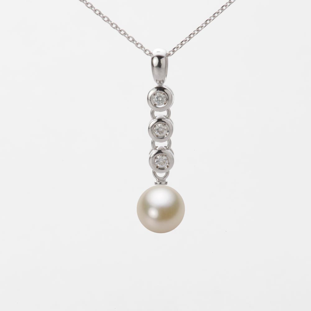 7.0mmアコヤ真珠ペンダント（シャンパンゴールド）