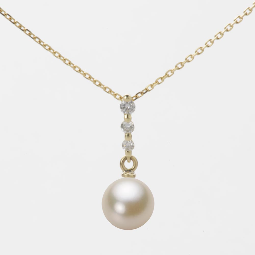 7.0mmアコヤ真珠ペンダント（シャンパンゴールド）