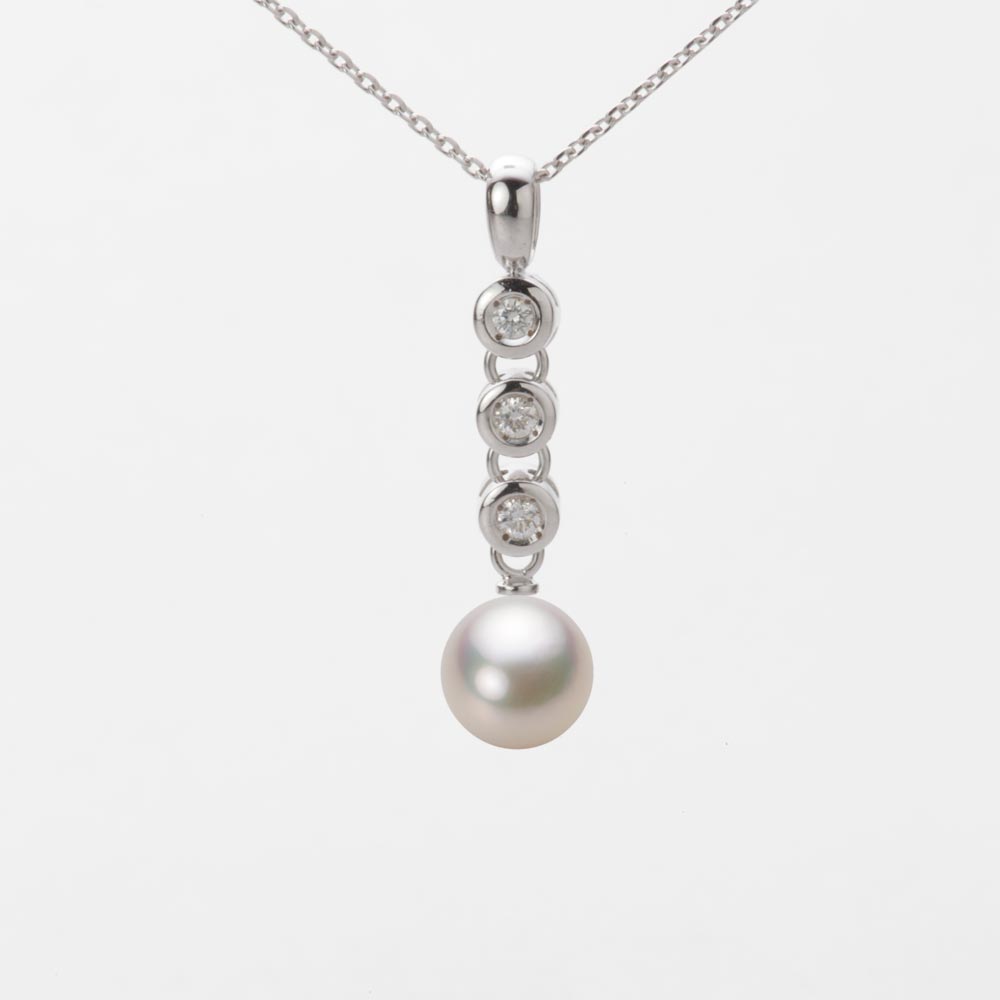 7.0mmアコヤ真珠ペンダント（シャンパンホワイト）