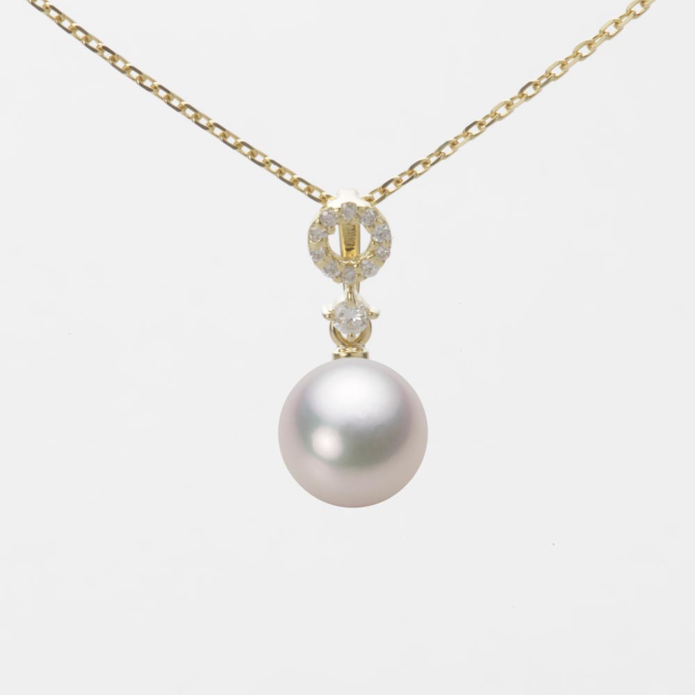 7.0mmアコヤ真珠ペンダント（ホワイトピンク・マリン）