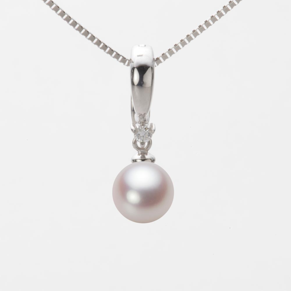 7.0mmアコヤ真珠ペンダント（ホワイトピンク・ロゼ）
