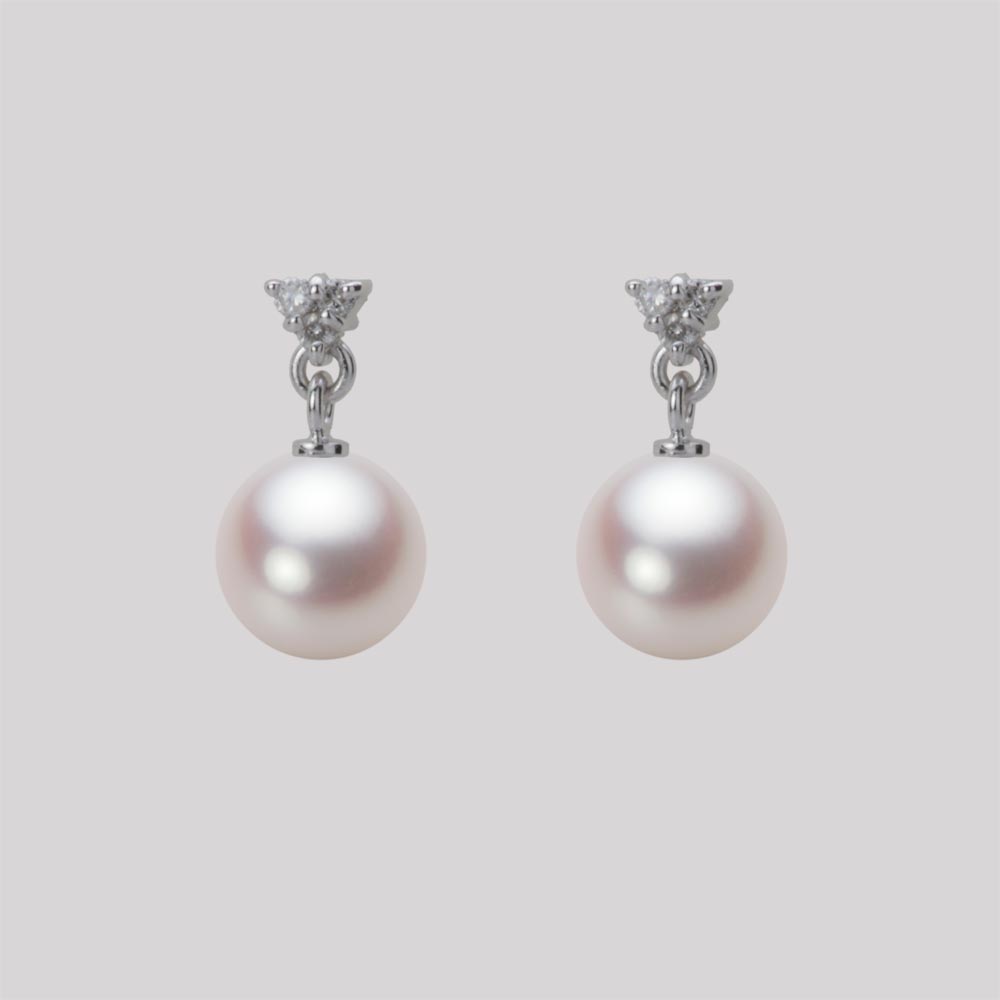 7.0mmアコヤ真珠ピアス（ホワイトピンク・ロゼ）