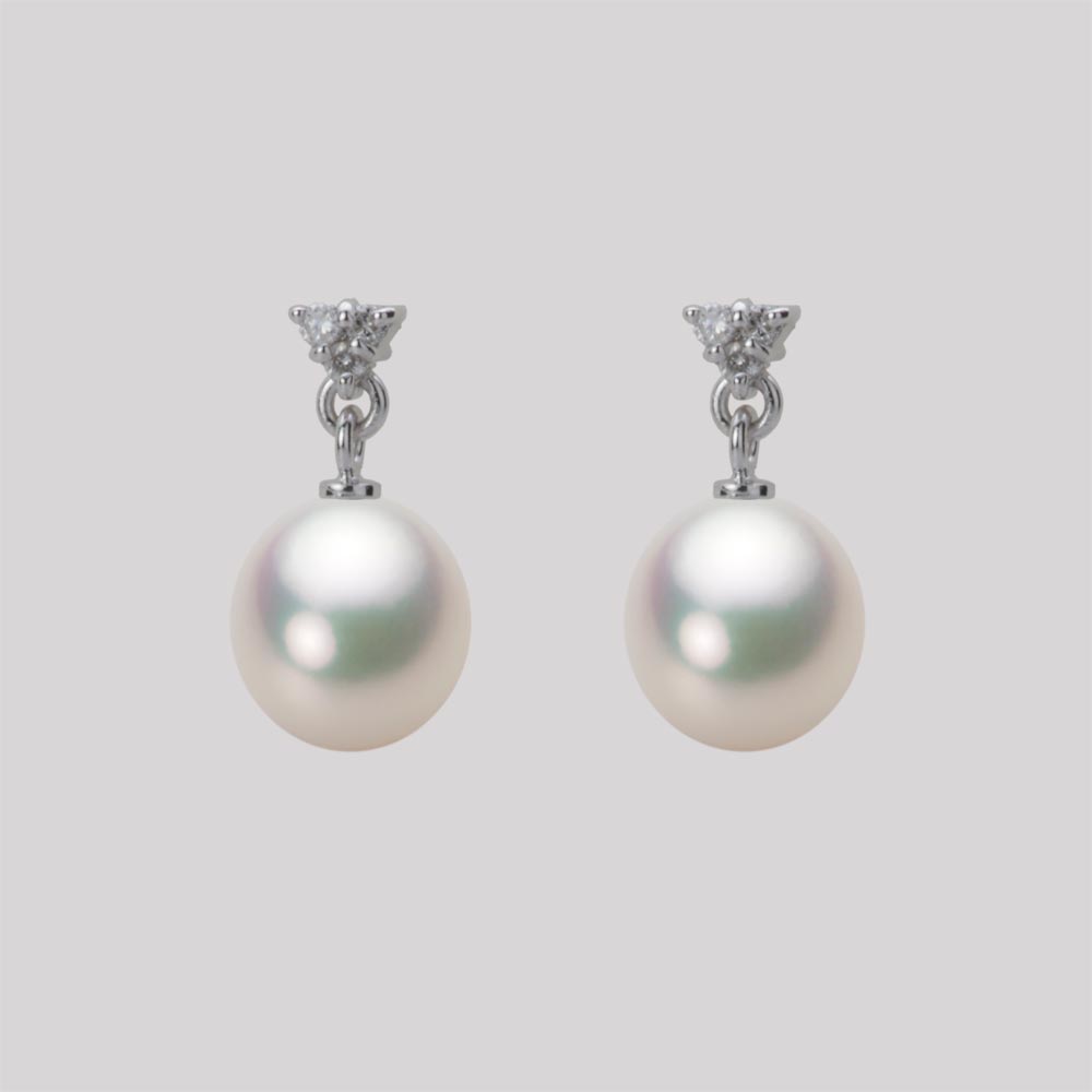 7.5mm アコヤ真珠ピアス （シャンパンホワイト）